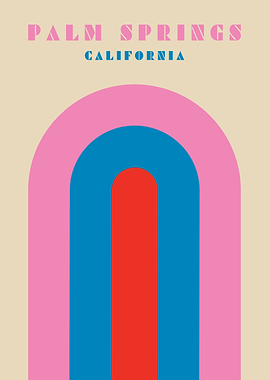 Palm Springs California Retro Art