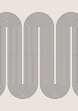 Abstract Black and White Arch Print