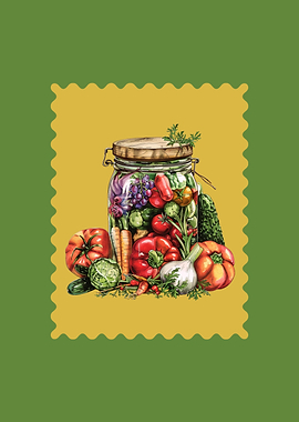 Jar of Fresh Vegetables