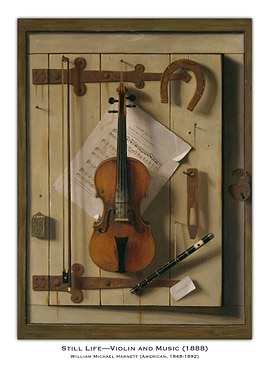 Violin and Music Still Life