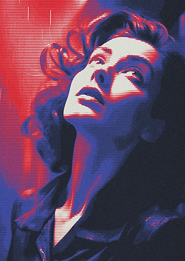 Woman in Red and Blue