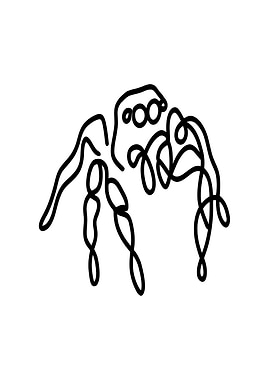 Jumping Spider Line Art