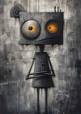 Abstract Robot Art Print