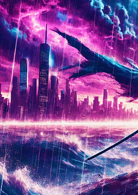 Wrecked Honor: Cyberpunk Samurai’s Last Stand ( LEFT )