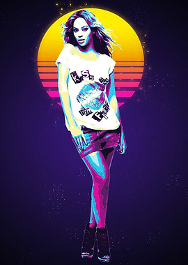 Beyonce Retro Pop Art
