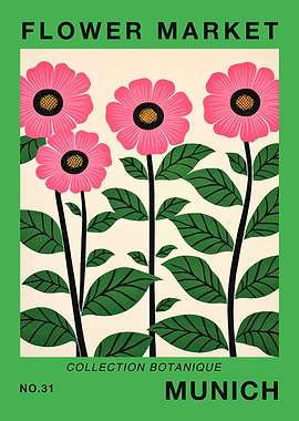 Munich Flower Market Art Print