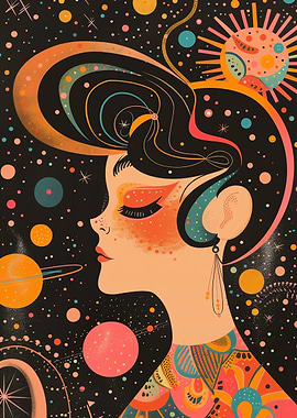 Cosmic Woman Illustration