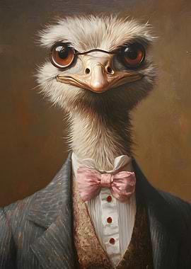Ostrich in Suit