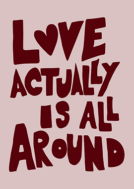 Pink Aesthetic Love Actually Quote