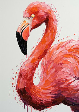 Pink Flamingo Painting