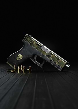 Camouflaged Handgun