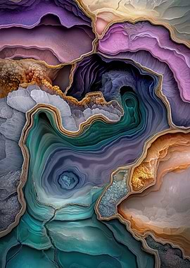 Abstract Gemstone Art
