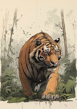 Tiger in Jungle