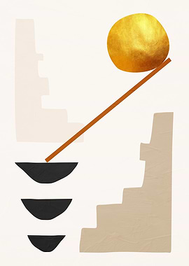 Abstract Gold & Brown Art