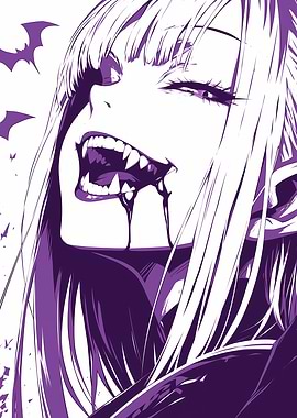 Vampire Girl Anime Art
