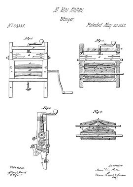 Wringer Patent Drawing