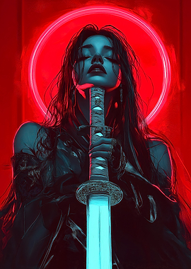 Cyberpunk Samurai Woman