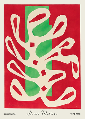 Matisse White Algae Organic Abstract
