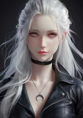 White-Haired Anime Girl