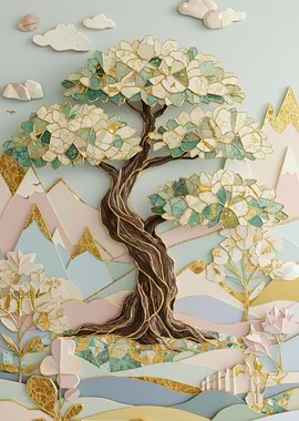 Papercut Flora Tree