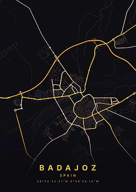 Badajoz Spain City Map