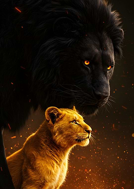 Black and Gold Lions