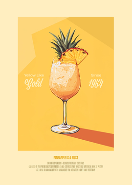 Pineapple Cocktail Poster