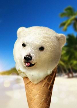 Polar Bear Ice Cream Cone