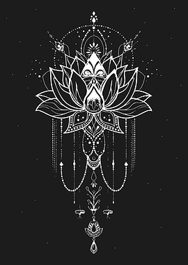 White Lotus Mandala Celestial