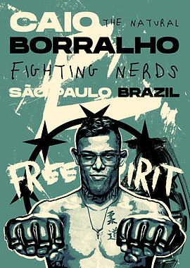 Caio Borralho Fighting Nerds Poster