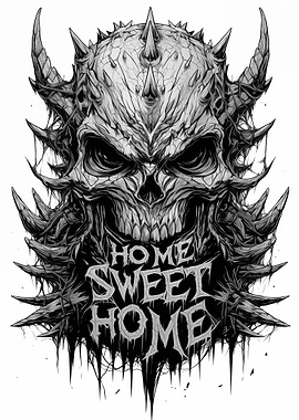 Home Sweet Home Skull