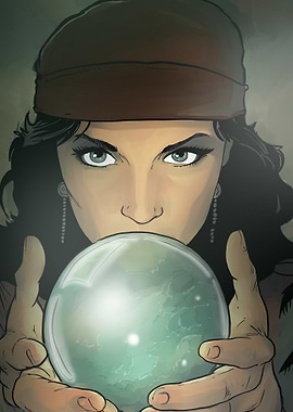 Fortune Teller with Crystal Ball