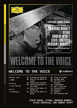 Welcome to the Voice (2007) Album by Steve Nieve, Sting, Barbara Bonney, Elvis Costello, and Robert Wyatt
