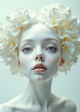 White Flower Crown Portrait