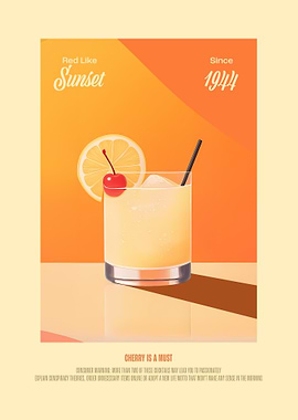 Red Cocktail Poster