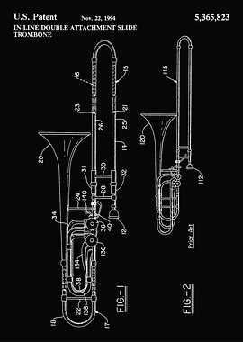 Trombone Patent Illustration