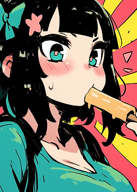 Anime Girl Eating
