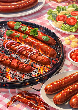 Grilled Sausages Picnic