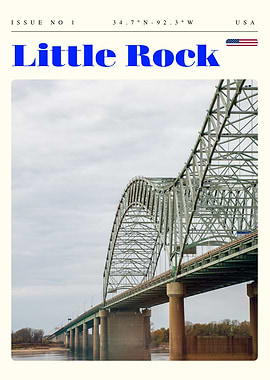 Little Rock Arkansas Travel Art Poster