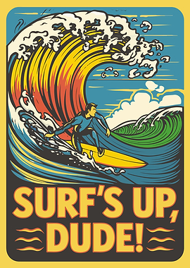 Surfer Riding Giant Wave