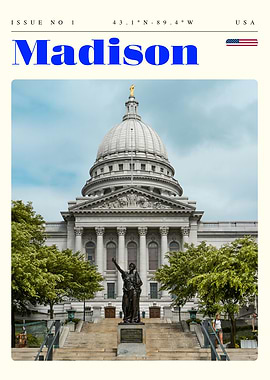 Madison Wisconsin Travel Art Poster