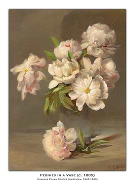 Peonies in a Vase Painting