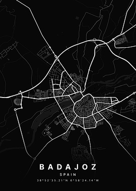 Badajoz Spain City Map