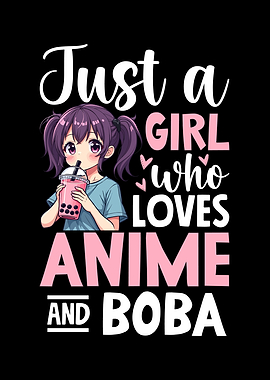 Anime Girl Boba Lover