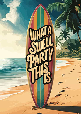 Surfboard Party Poster