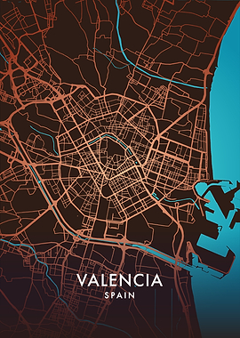 Valencia City Map
