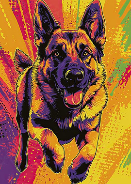 German Shepherd in Motion