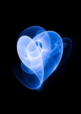 Fractal Blue Heart