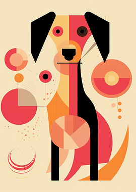 Geometric Dog Art