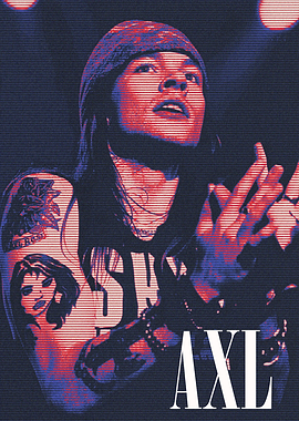 Axl Rose halftone